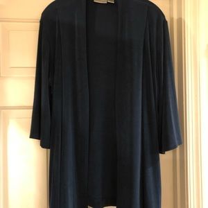 Dark teal Chicos travelers jacket, size 2 tall